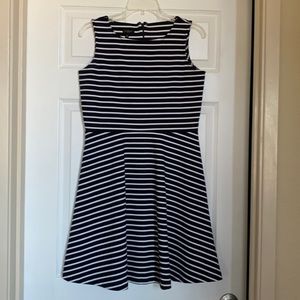 Talbots Fit and Flare Striped Dress